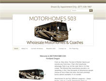 Tablet Screenshot of motorhomes503.com